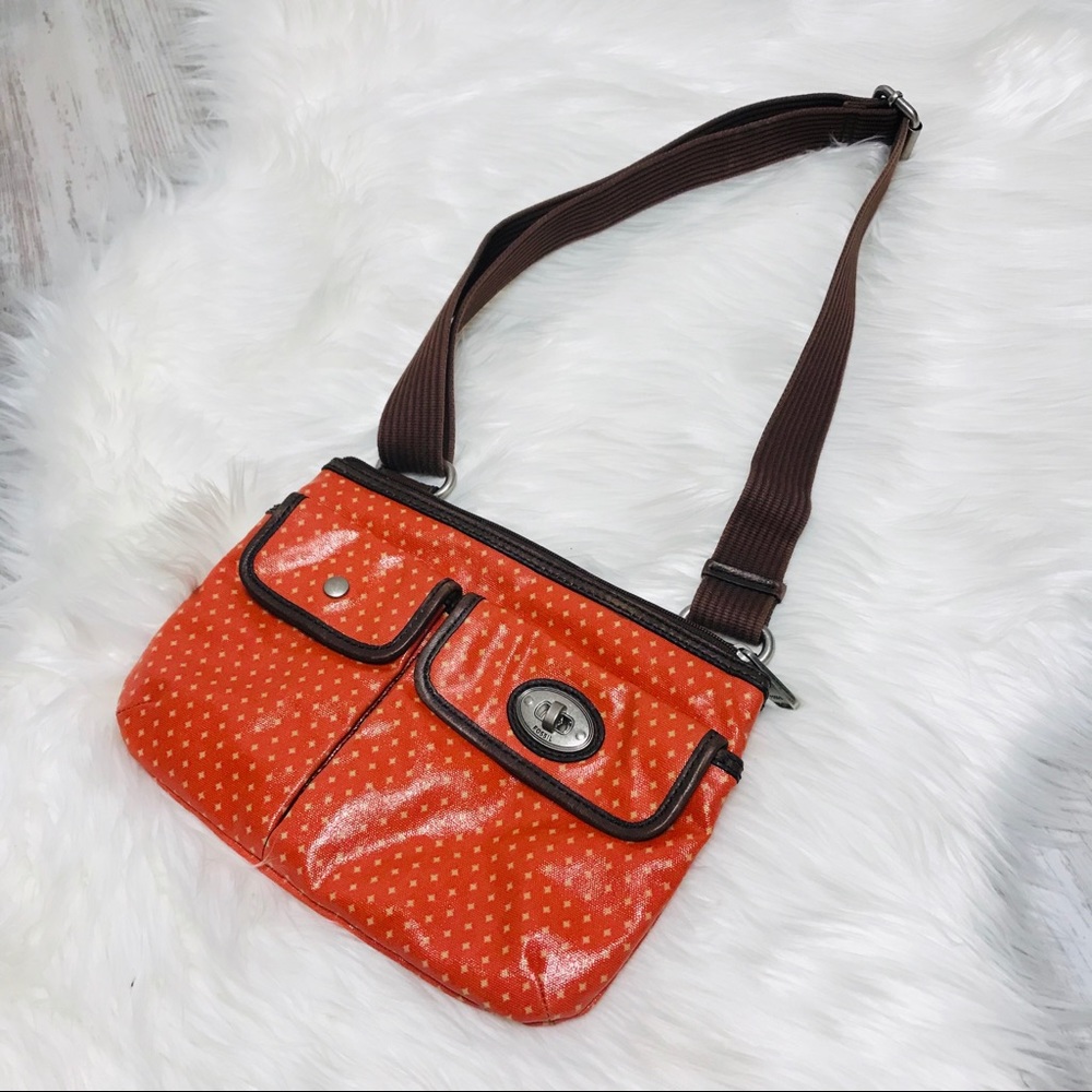 Fossil Orange Crossbody Bag